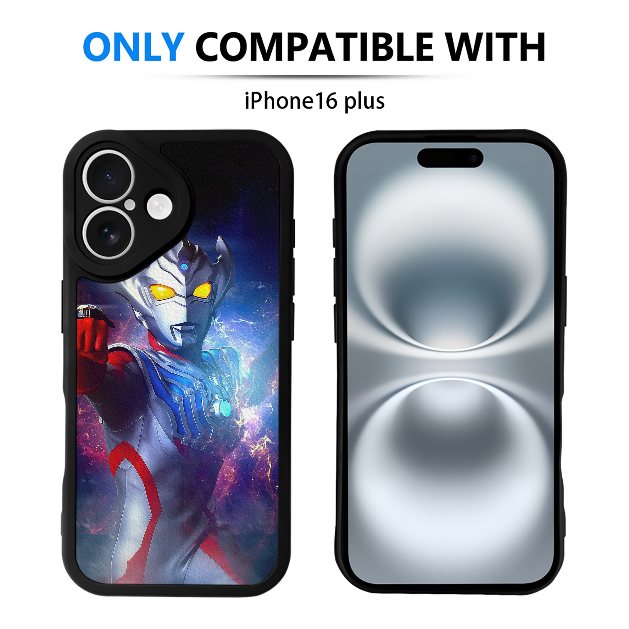 （画像用） ウルトラマン Ultraman 【iPhone 16シリーズ対応】シリコンスマホケース（レザー調） 材質：シリコン